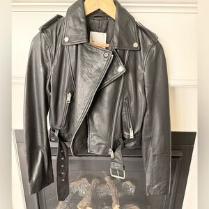 Never Worn Avec Les Filles 100% Genuine Leather Moto Jacket